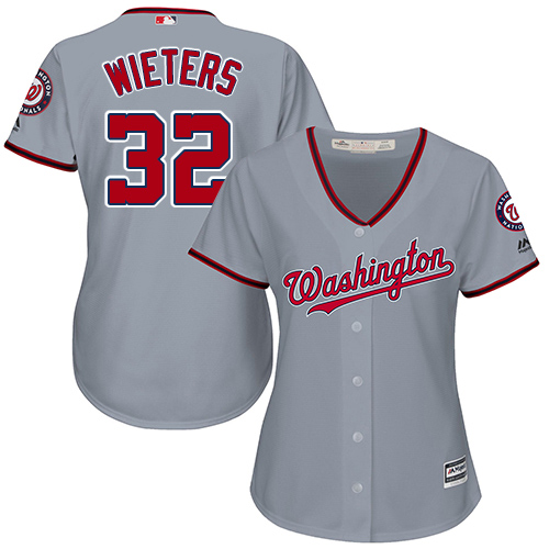 Nationals #32 Matt Wieters Grey Road Women's Stitched MLB Jersey
